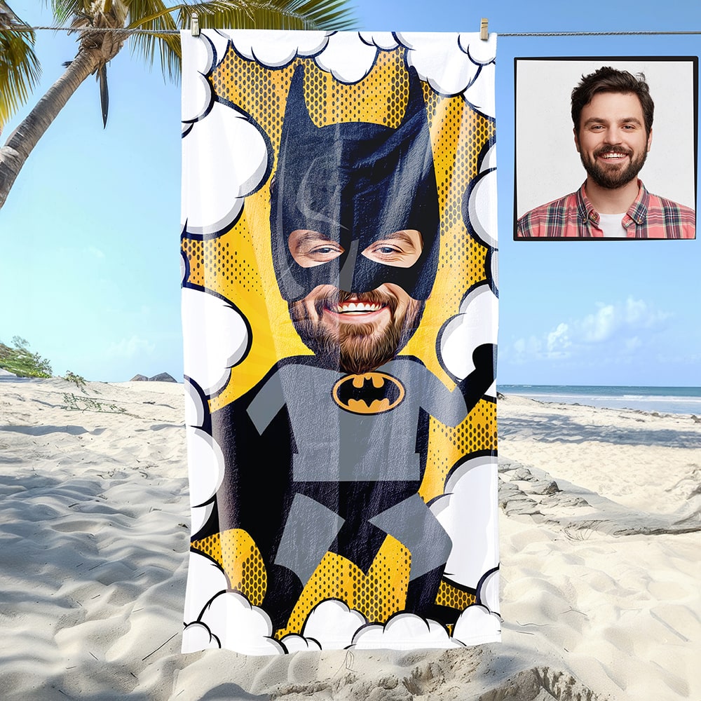 Batman Modelli Plaj ve Spor Havlusu