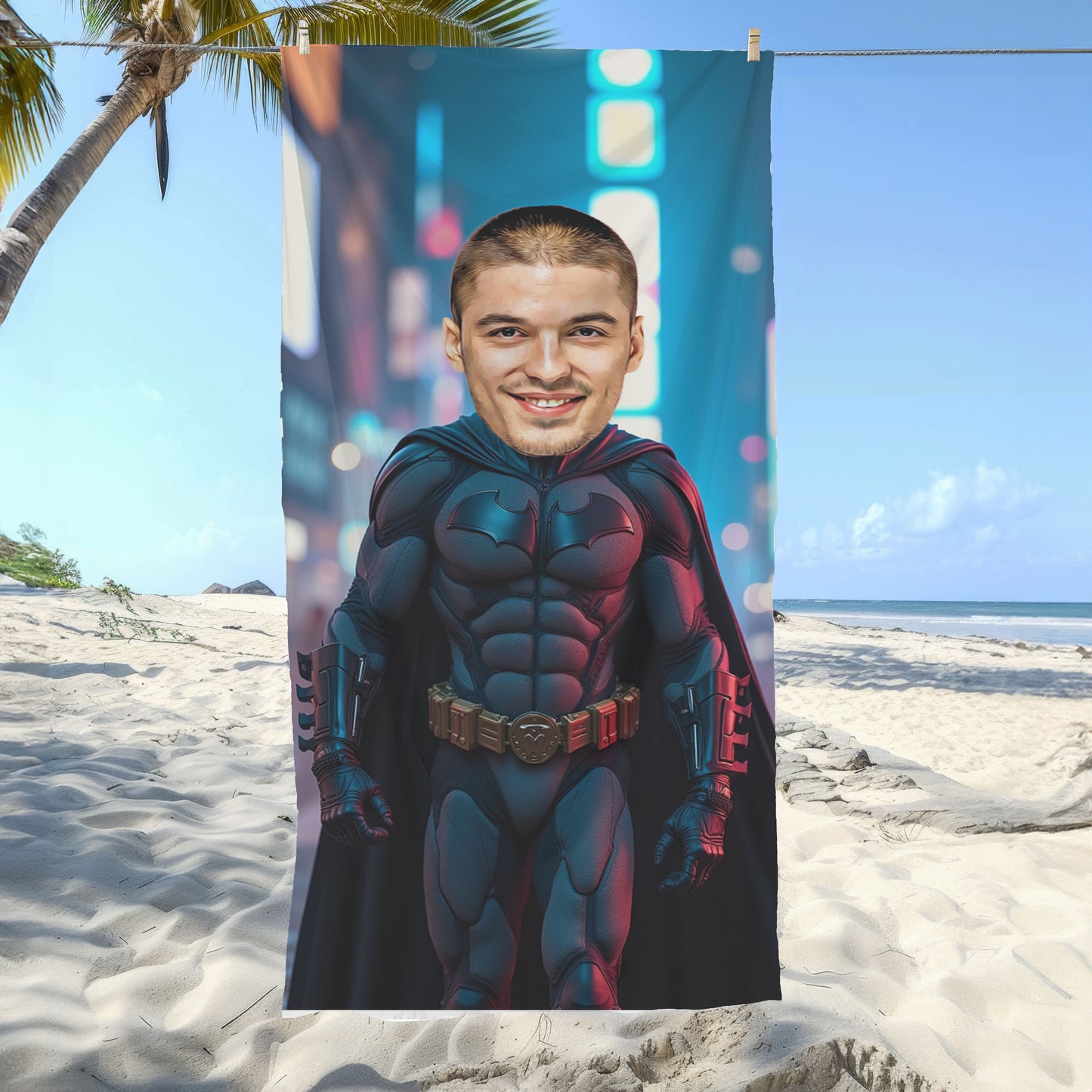 Batman Modelli Plaj ve Spor Havlusu 116058
