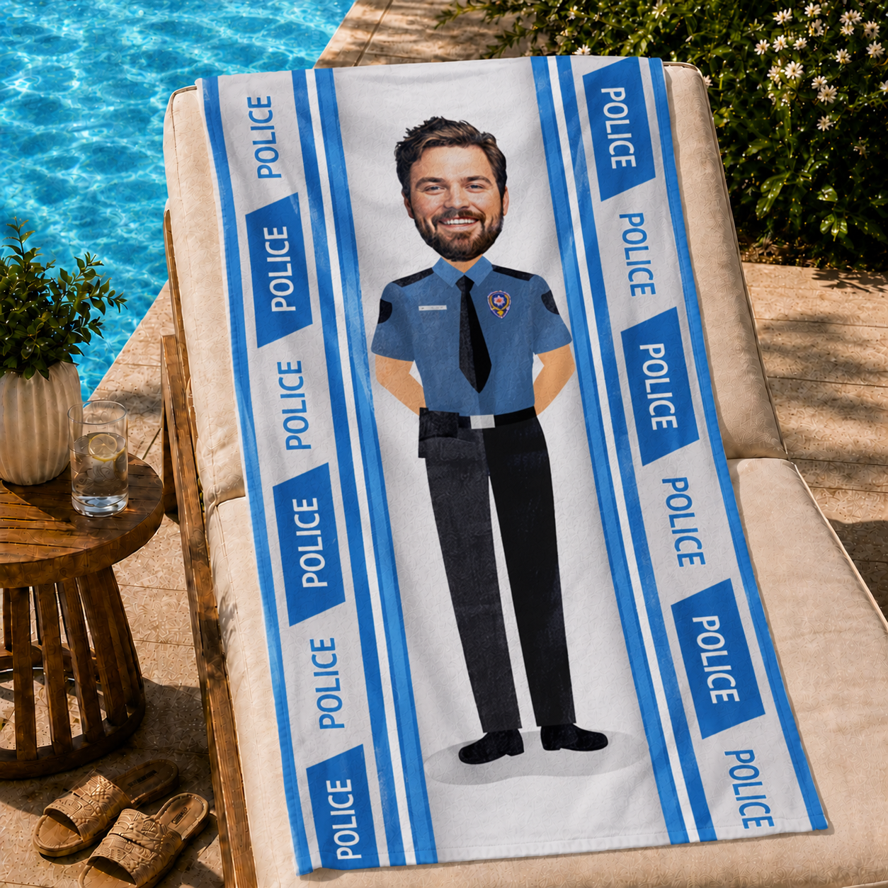 Polis Erkek Plaj ve Spor Havlusu