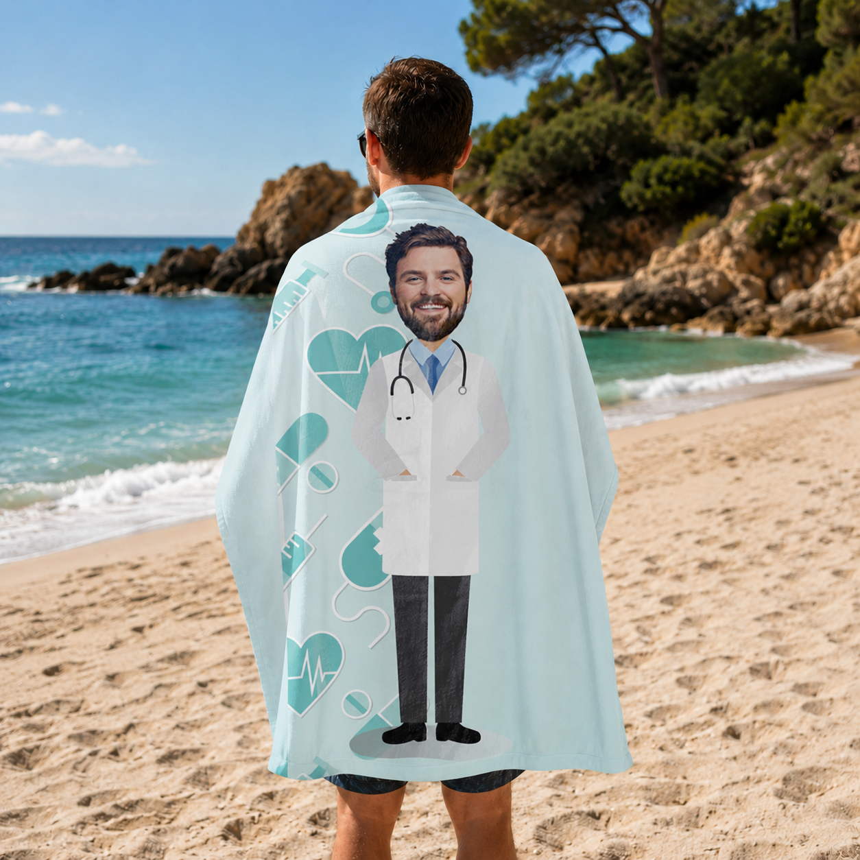 Doktor Erkek Plaj ve Spor Havlusu
