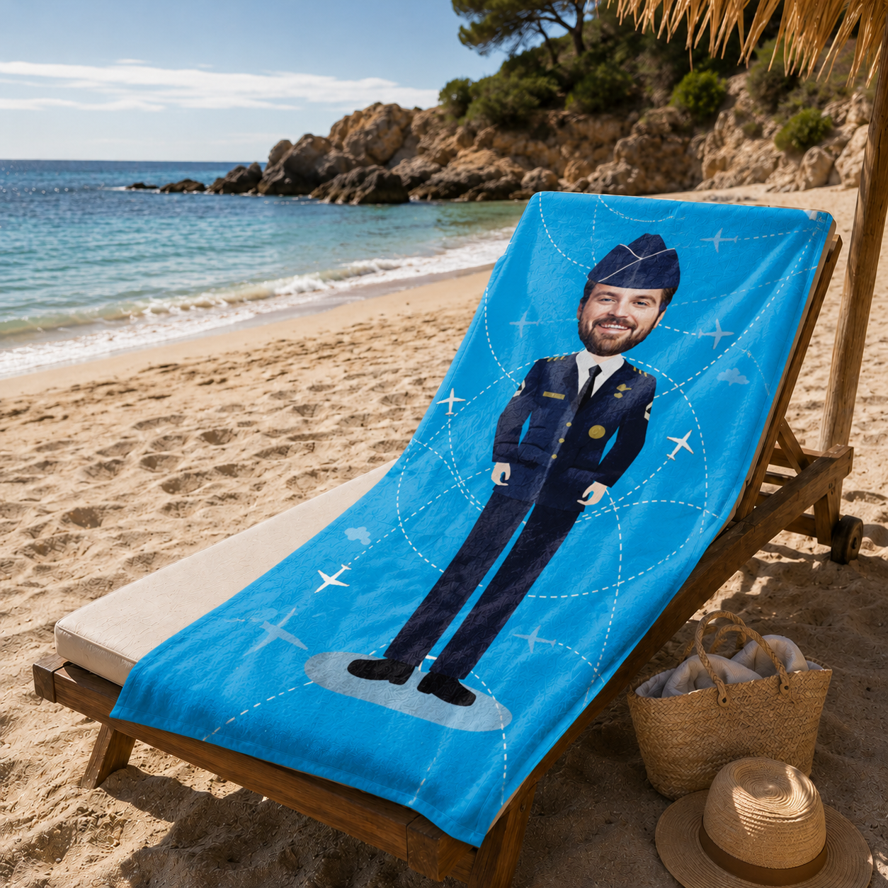 Pilot Erkek-Kadın Plaj ve Spor Havlusu