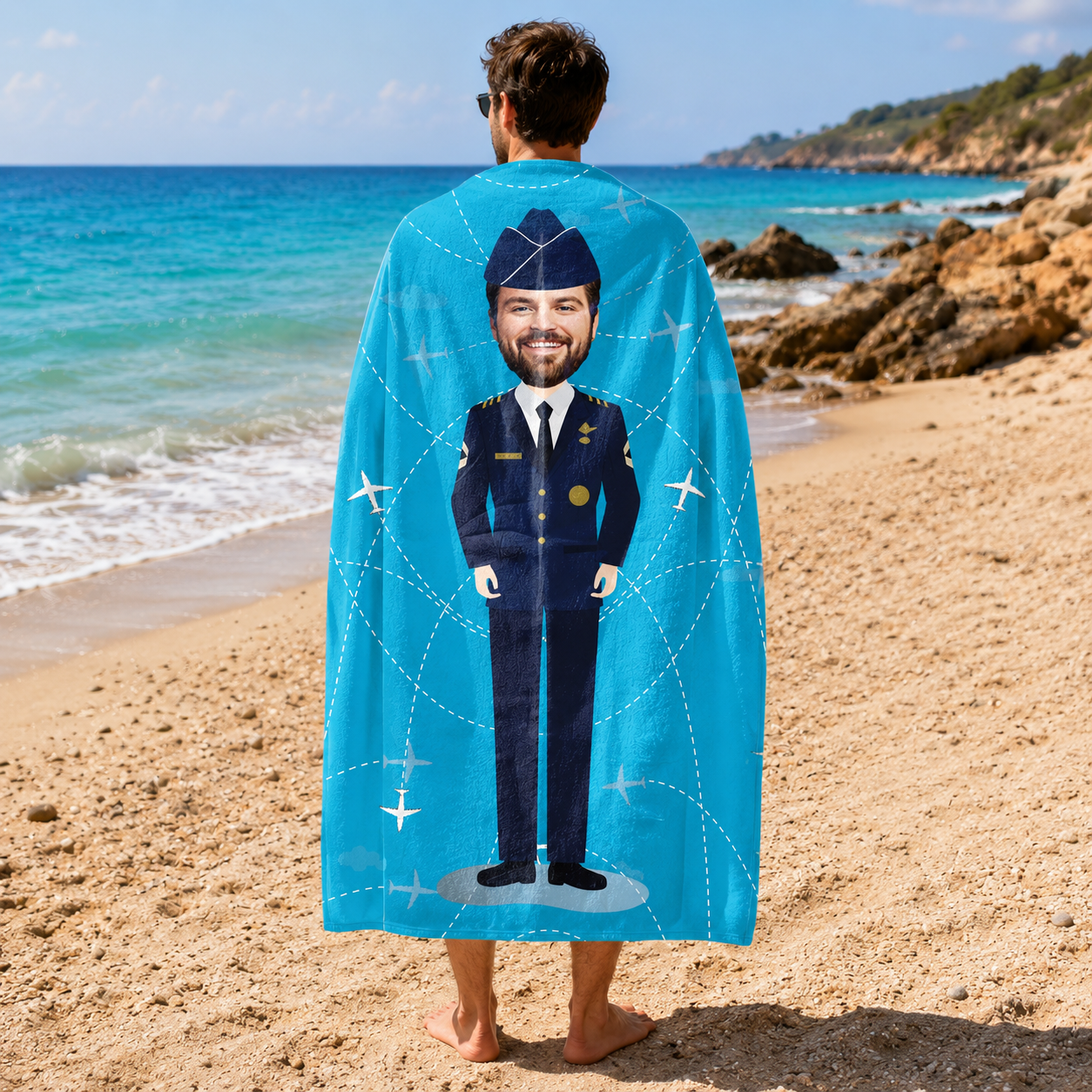Pilot Erkek-Kadın Plaj ve Spor Havlusu