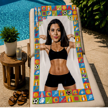 Vücut Geliştirme Kadın Plaj ve Spor Havlusu