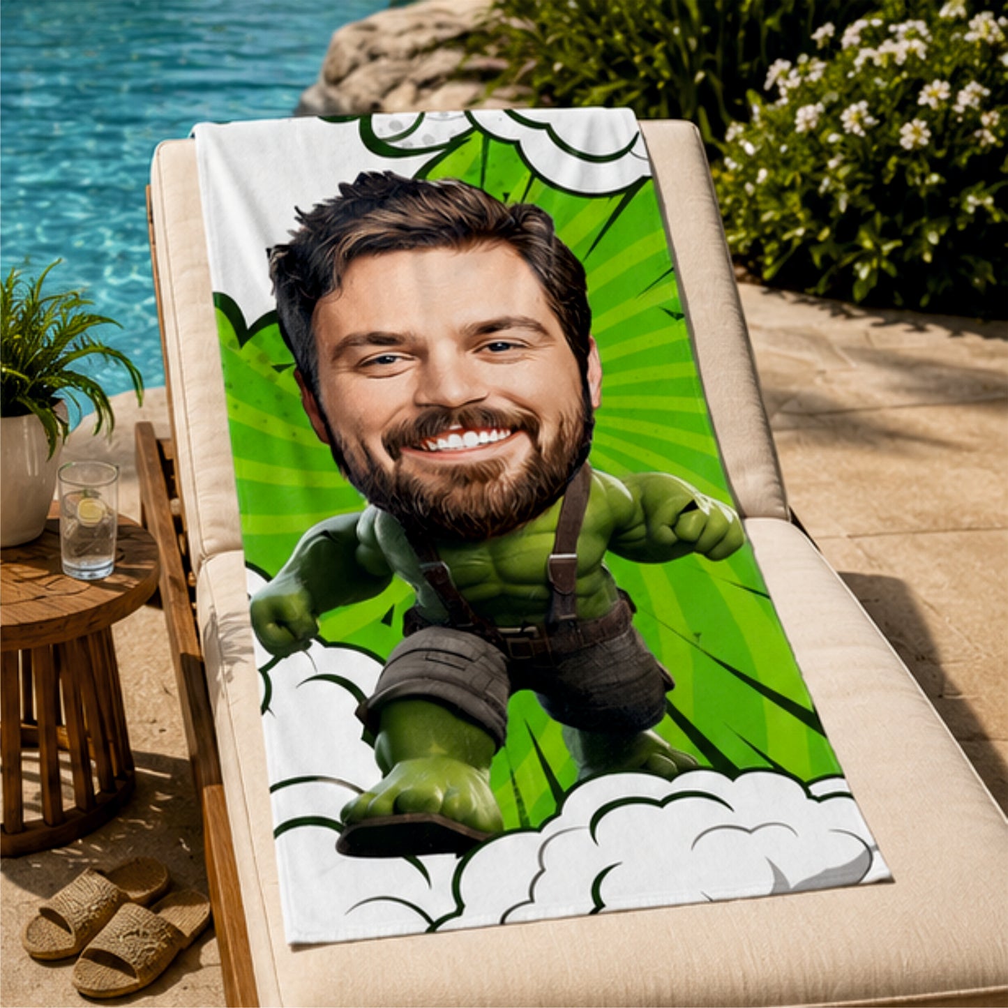 Hulk Modelli Plaj ve Spor Havlusu