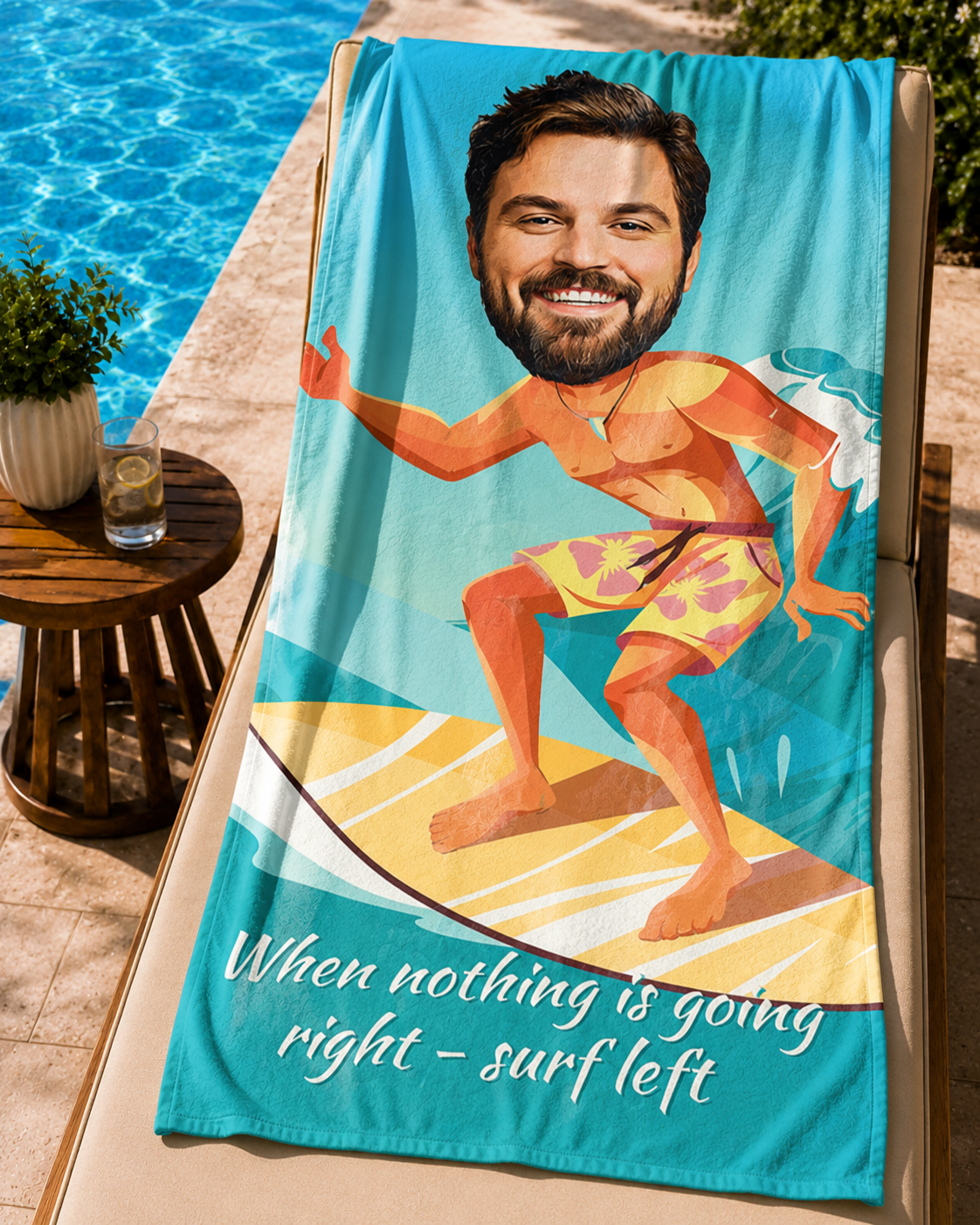 Erkek Sörf Plaj ve Spor Havlusu 115047