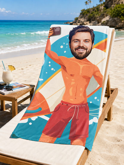 Erkek Selfie Plaj ve Spor Havlusu