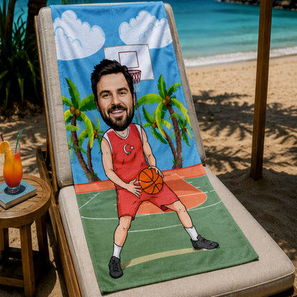 Basketbolcu Erkek Plaj ve Spor Havlusu