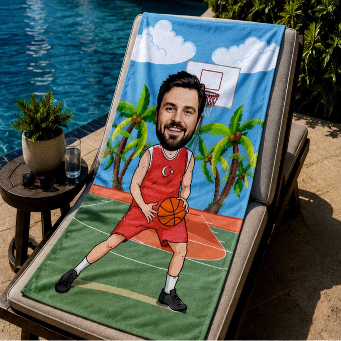 Basketbolcu Erkek Plaj ve Spor Havlusu