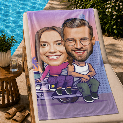 Çift Kişilik Araba Önü Plaj ve Spor Havlusu