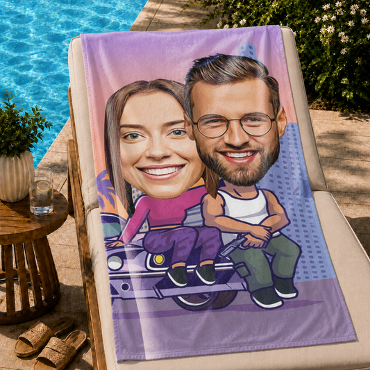 Çift Kişilik Araba Önü Plaj ve Spor Havlusu