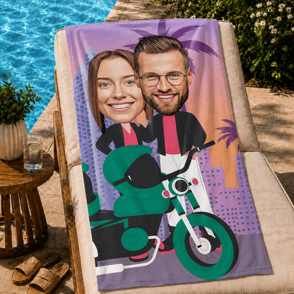 Çift Kişilik Motorcu Plaj ve Spor Havlusu 4