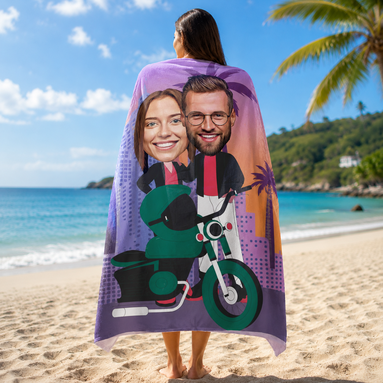 Çift Kişilik Motorcu Plaj ve Spor Havlusu 4