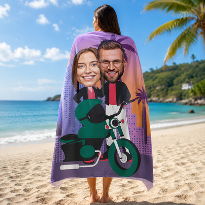 Çift Kişilik Motorcu Plaj ve Spor Havlusu 4