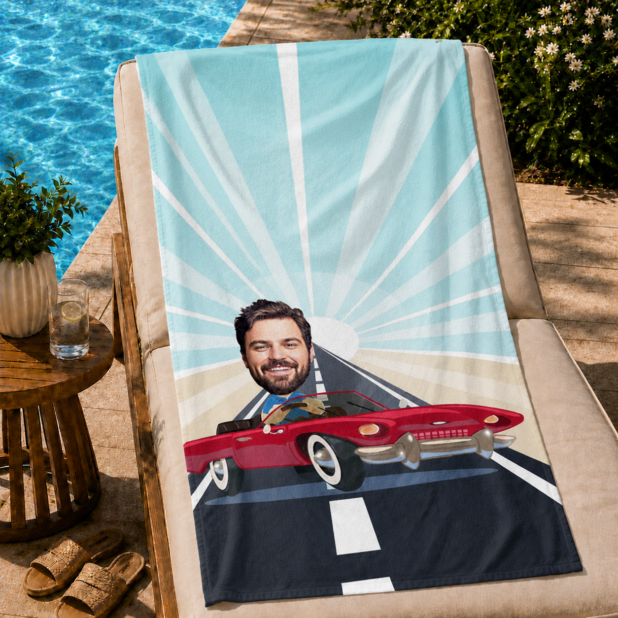 Tek Kişilik Erkek Araba Plaj ve Spor Havlusu