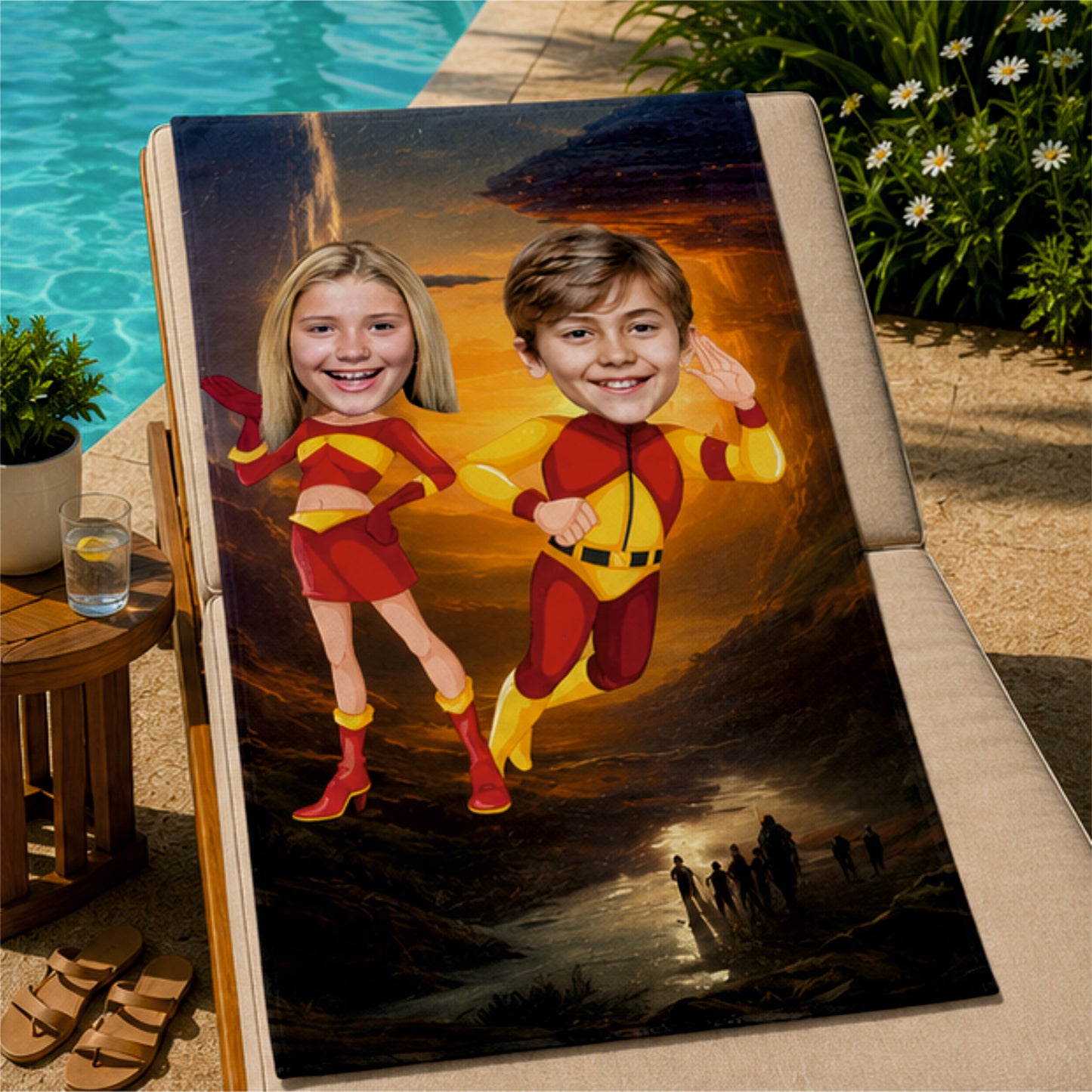 Çocuk Kahramanlar Plaj ve Spor Havlusu 115760