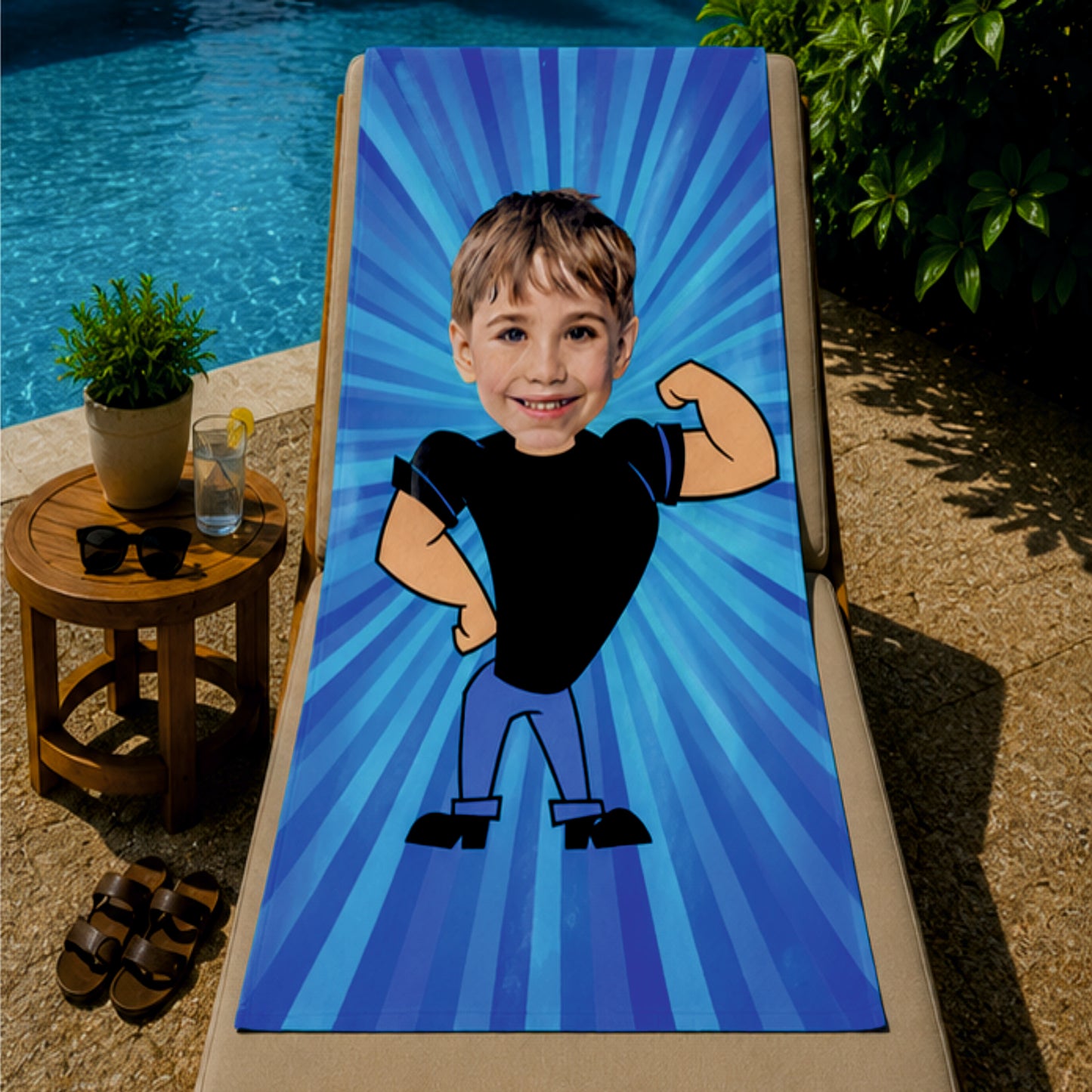 Çocuk Johhny Bravo Bebek Plaj ve Spor Havlusu 115779