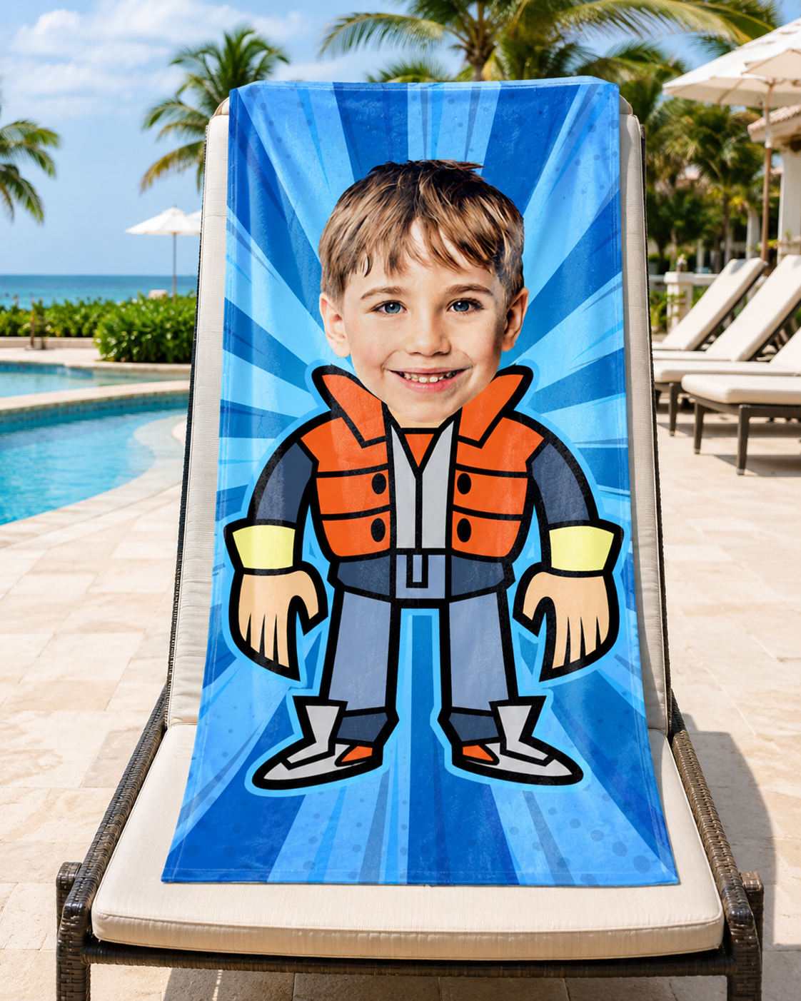 Çocuk Çizgi Karakter Bebek Plaj ve Spor Havlusu 115827