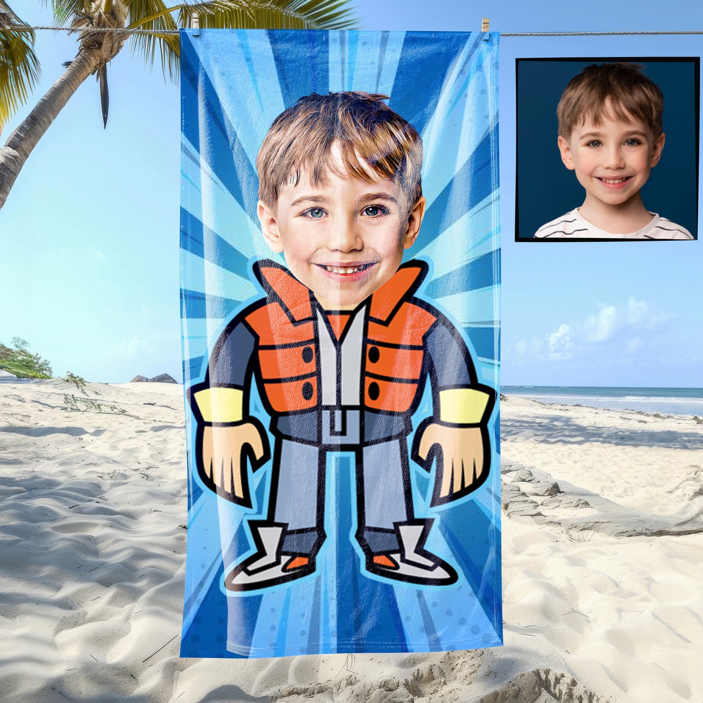 Çocuk Çizgi Karakter Bebek Plaj ve Spor Havlusu 115827