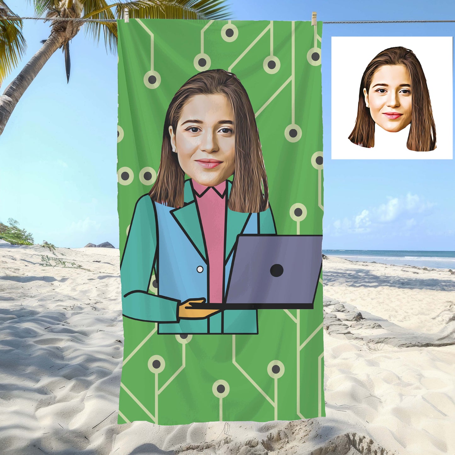 Bilgisayar Mühendisi Plaj ve Spor Havlusu 115879