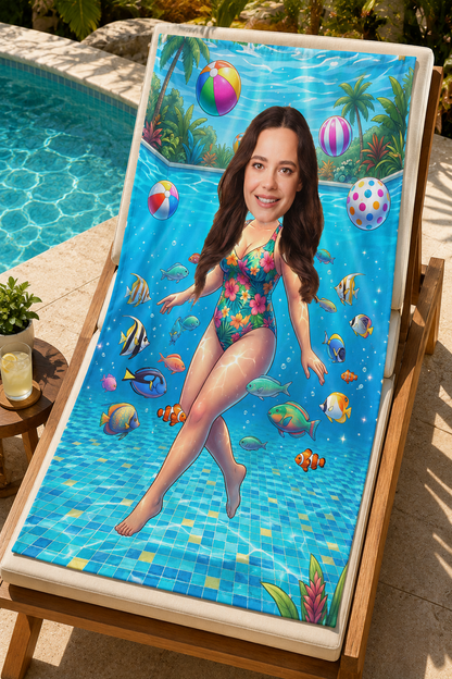 Kişiye Özel Fotoğraflı Plaj ve Spor Havlusu 116402